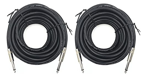 Paquete De 2 Cables De Altavoz Macho De 50 Pies, 1/4 1/...