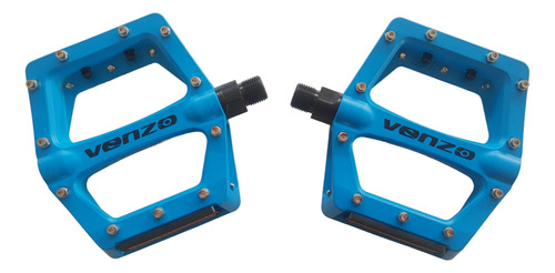 Pedales Venzo Vz20-e02b-001r Bmx/mtb Aluminio Azul/amar Neon