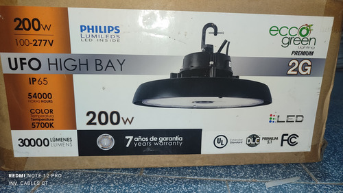 Luminaria Philips 150w 200w Ufo High Bay Colgante