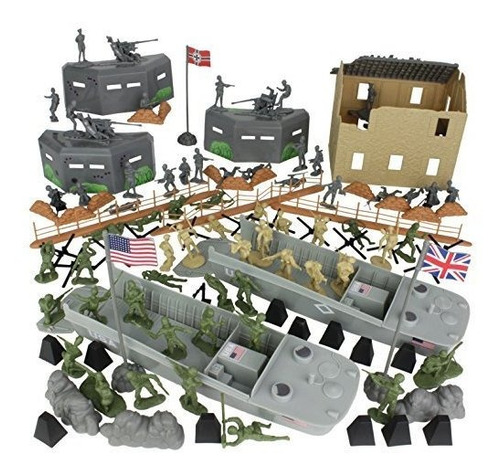 Bmc Ww2 D-day Plastic Army Men - Invasion Of Normandy 114pc 