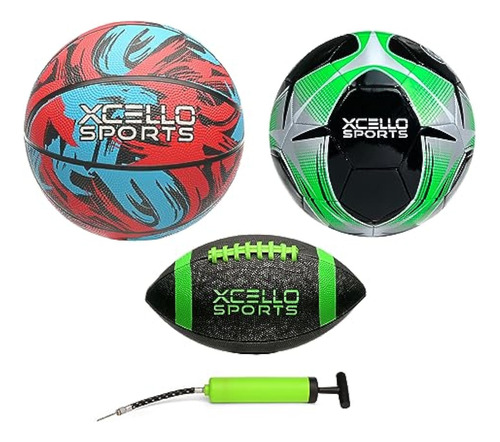 Multi-sport 3-ball Set - Jr. Football, Official B7