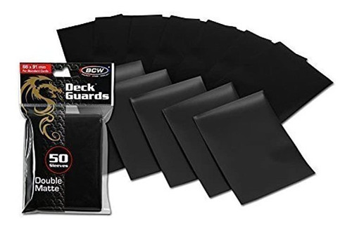 Bcw Fba1-dgm-blk 100 Premium Black Double Matte Deck Guard