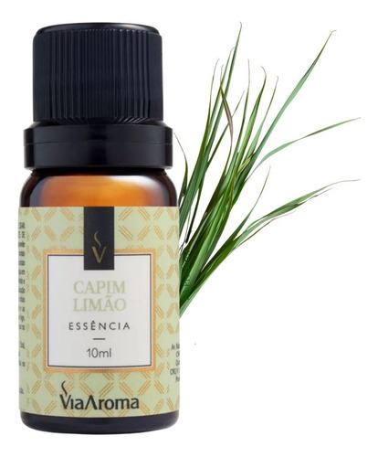 Essências Aromatizante Para Difusor Elétrico 10ml Via Aroma Aromas Capim Limão