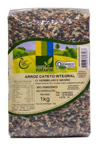 Arroz Cateto Integral Vermelho E Negro Orgânico