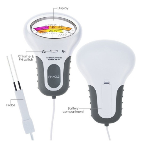 A Kit De Prueba De Cloro Portátil 2 En 1 Medidor De Calidad