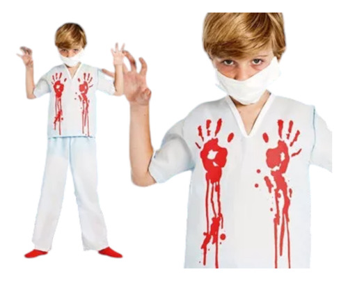 Disfraz De Enfermero Halloween Niño Talle 1