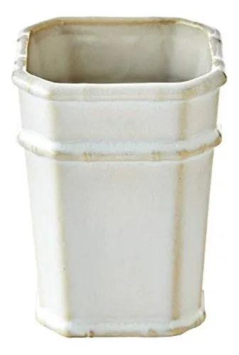 Skl Home Vern Yip Vaso De Celosía De Bambú, Blanco