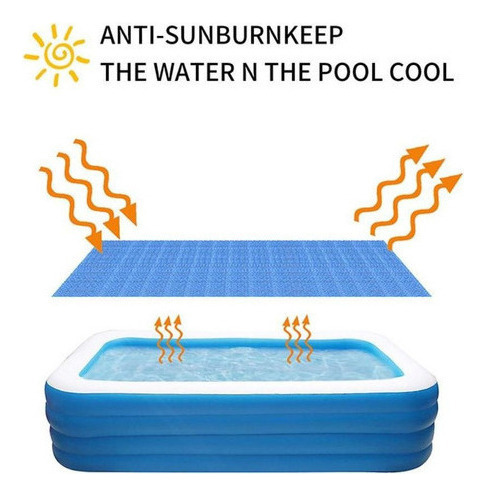 La Cubierta Solar Azul Para Piscina Cubre Paños De Baño Yiyi