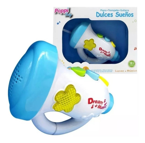 Trompeta Musical Con Luz Y Sonido Para Bebe Poppi Wd3614
