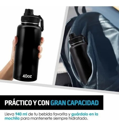 Botella Agua Fría Caliente 1 L Termo Inoxidable