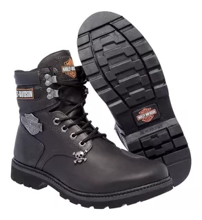 Bota Harley Davidson Motociclista Em Couro Frete Grátis