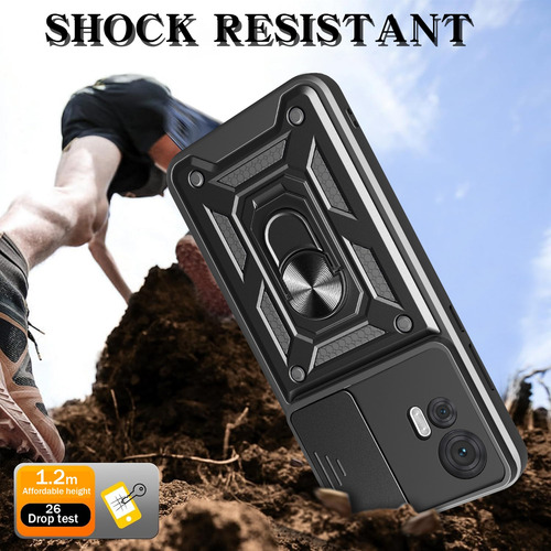 Funda Para Motorola Edge 30 Neo Xunjia Uso Rudo Anillo Negro Xunjia