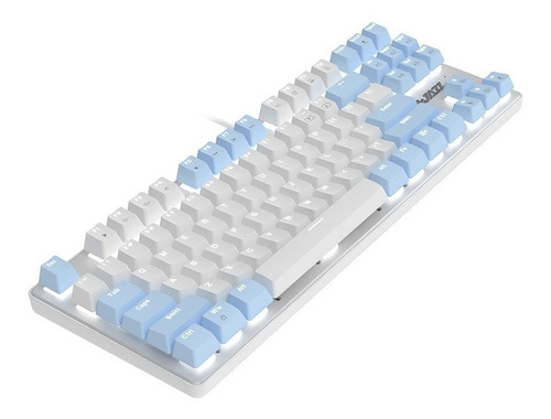 Teclado Mecánico Blanco/azul Switch Red- Ajazz Ak40 Color del teclado Blanco