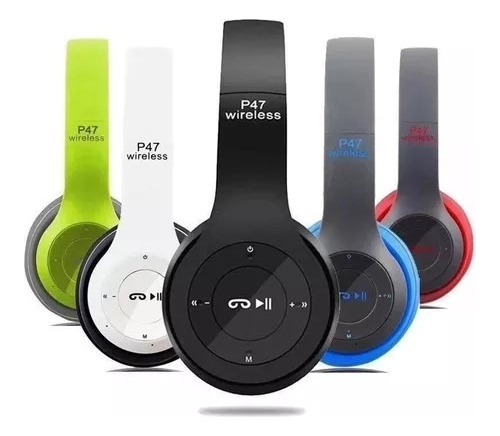 Audífonos Bluetooth P47 Fm-tf Micrófono Varios Colores