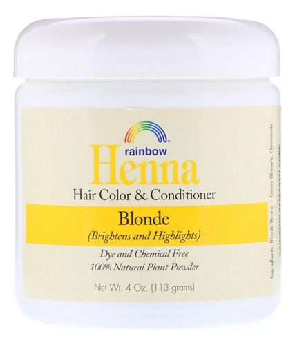Henna Ligera Arco Iris, Henna Rubia Persa Rubio Persa 4 Tono Ver Descripcion