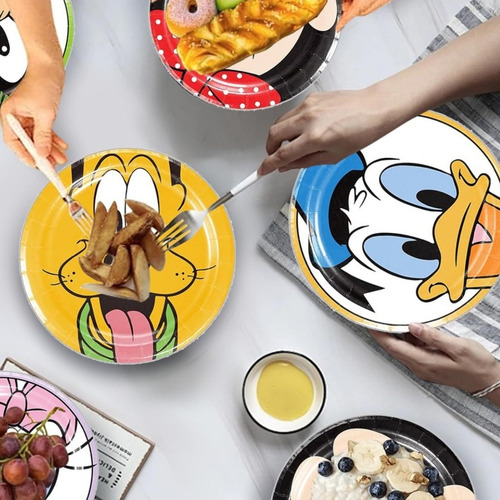 Kit De Conjuntos Mickey Mouse Fiesta Platos 60 Pcs