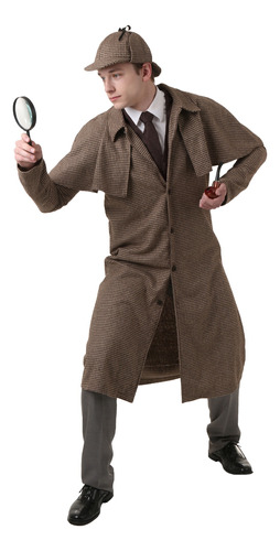 Disfraz De Sherlock Holmes Talla Xl Para Hombre, Halloween