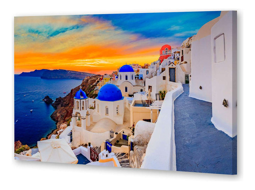 Cuadro Canvas Grecia Santorini Paisaje Viajes Mundo M1