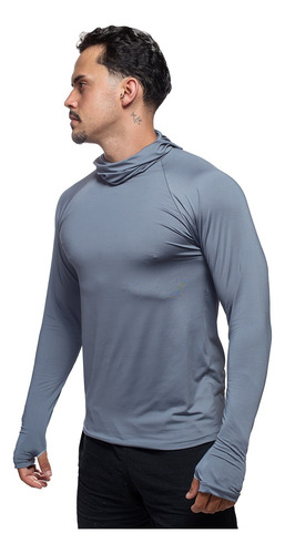 Camisa Segunda Pele Proteção Uv50 Dry Fit C/ Touca Balaclava