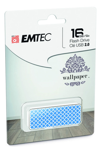 Emtec 16gb Usb 2.0 Flash Drive Wallpaper Blue Tile