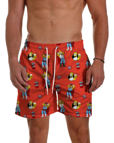  Short Masculino Moda Praia Leve De Secagem Rápida Cerveja