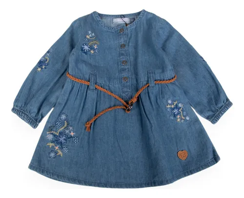 Vestido Bebe Azul Pillin ( Pvb707-25den )