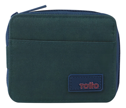 Bolsa masculina Totto Maldonado com design de tecido listrado de cor verde médio