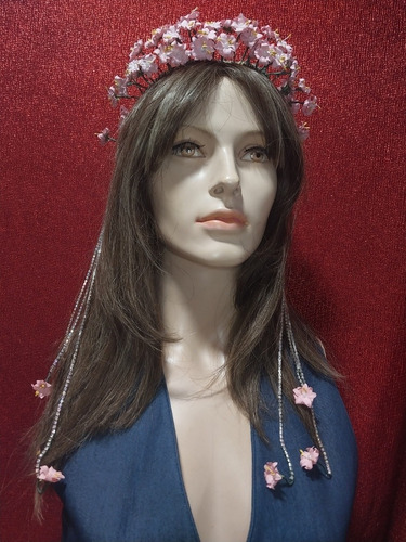Tocado Novia Pedrería Original Primera Comunión Flores Nuevo
