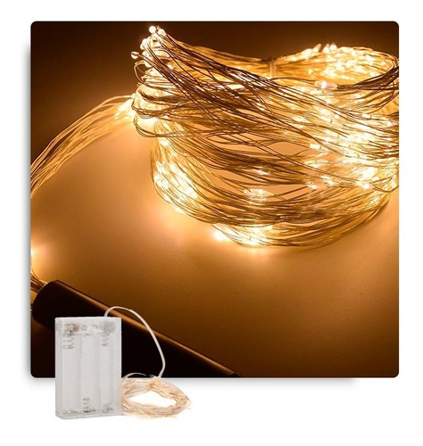 Luces Led Decorativa Hada A Pilas De 5mts
