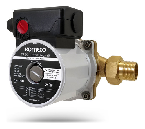 Bomba Komeco Tp20 Bronze Circulação E Recirculação 127/220v