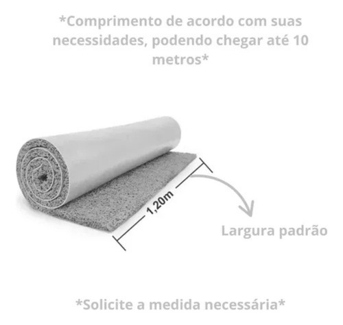 Tapete Capacho Linha Silver 10mm Vinil 1,2x1,0 Mt Cor Prata