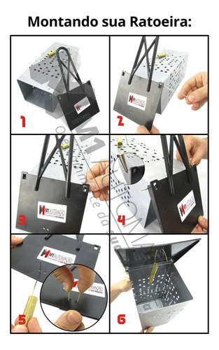 Ratoeira Gaiola Grande Com Mola Para Ratos E Ratazanas 30 cm M1 Automação