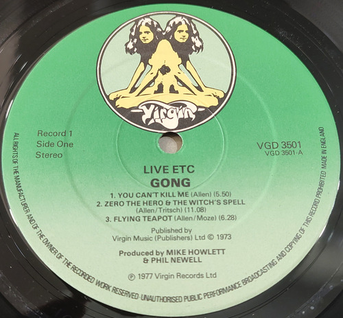 Gong Live Etc 2lp Ingles 1r Edicion Soft Machine Frank Zappa Ingles 1ra Edicion (Usado)