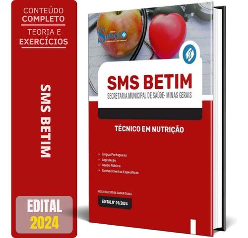 Apostila Técnico Em Nutrição Concurso Sms Betim Mg