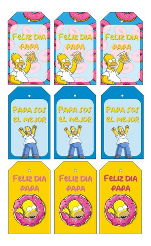 Kit Imprimible Caja Explosiva Homero Simpsons Dia Del Padre