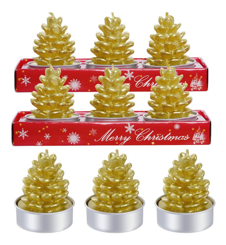 9 Vela Navidad Delicada Piña Para Decoracion Hogar