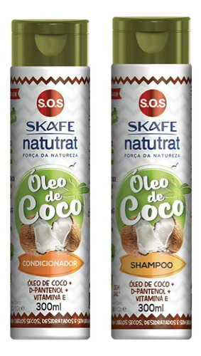  Kit Skafe - Óleo De Coco Shampoo + Condicionador 2x300ml
