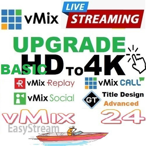 Vmix Upgrade Basichd Para 4k ( Em 12 X Sem Juros )