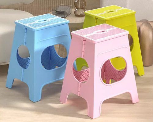 Taburete Plegable Portátil Multifuncional Rosa