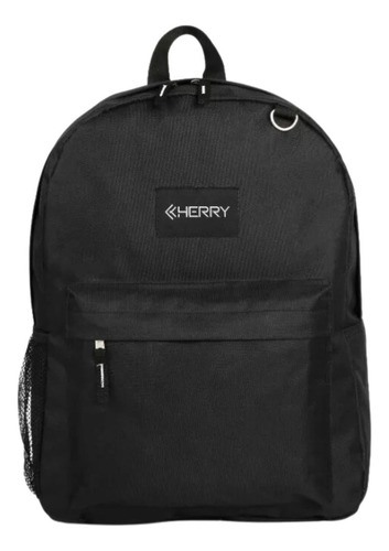 Mochila Bagcherry Clasica Baku Color Negro Diseño De La Tela Lisa