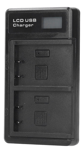 Batería Portátil De Doble Cargador De Cámara Digital Lcd Par