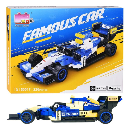 Auto Armable Formula 1 Estilo Williams Compatible Lego F1 226 Formula 1