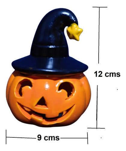 Halloween Decoración, Calabaza De Cerámica, Incluye Luz