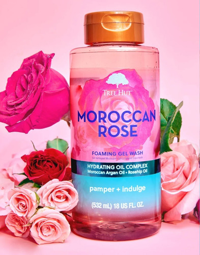 Gel De Baño Tree Hut Moroccan Rose Con Aceites Naturales