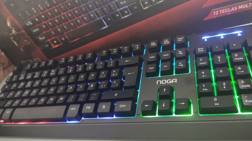 Teclado Gamer Pc Usb Retroiluminado Luces Led Noga Nkb-5020