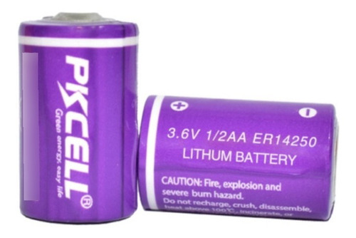 Imagen 4 de 4 de Batería Litio 1/2aa 3,6 V 1200 Mah Er14250 Marca Piscell