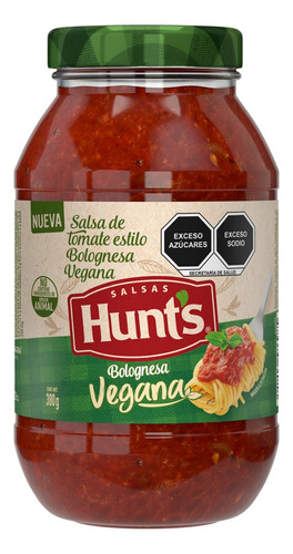 2 Pzs Hunt's Salsa Pasta Tomate Bolognesa Vegana 380gr