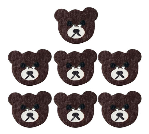 Botones De Oso 50 Piezas Colores Marrones 2 Agujeros Botones