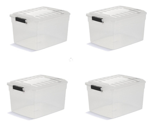 Cajas Organizadoras Apilables 42lts X4u Colombraro Plasticas