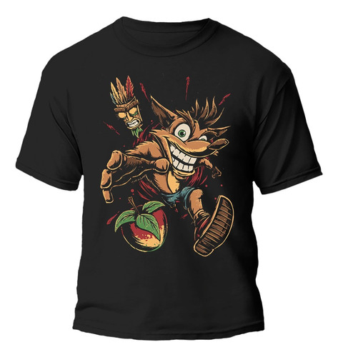 Remera Crash Gamer Diseño 100% Algodon